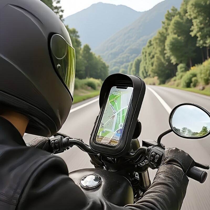 Bicycle phone waterproof bag, motorcycle phone holder, rearview mirror phone bag with sun visor, rainproof
