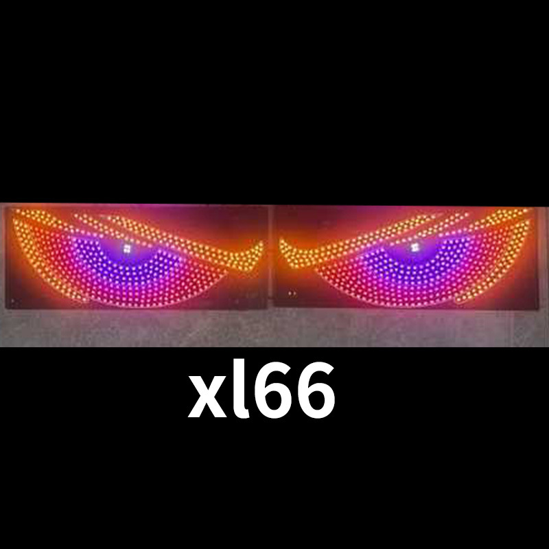 Dynamic Devil Eye Light Etiqueta engomada del coche Pantalla LED Camión Coche Lámparas de cristal delanteras y traseras