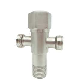 不锈钢双出水三角阀马桶一进二出三角阀双接头开关止水阀水龙头