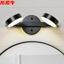 跨境现代简约LED镜前灯卫生间厕所壁画镜柜化妆洗手台铁艺镜子灯