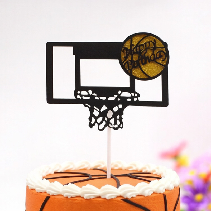 Basketball Cake Decoration Toppers, Basketball Hoop Nba Theme Inserts, Cupcake Flags, Party Supplies Wholesale