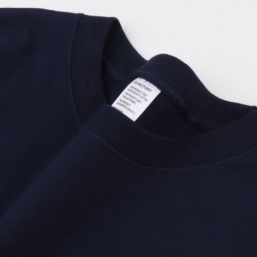 Summer American Blue Pure Cotton Short Sleeve T-Shirt Solid Color Loose Round Neck Casual Men Women Basic Half Sleeve T-Shirt Trendy