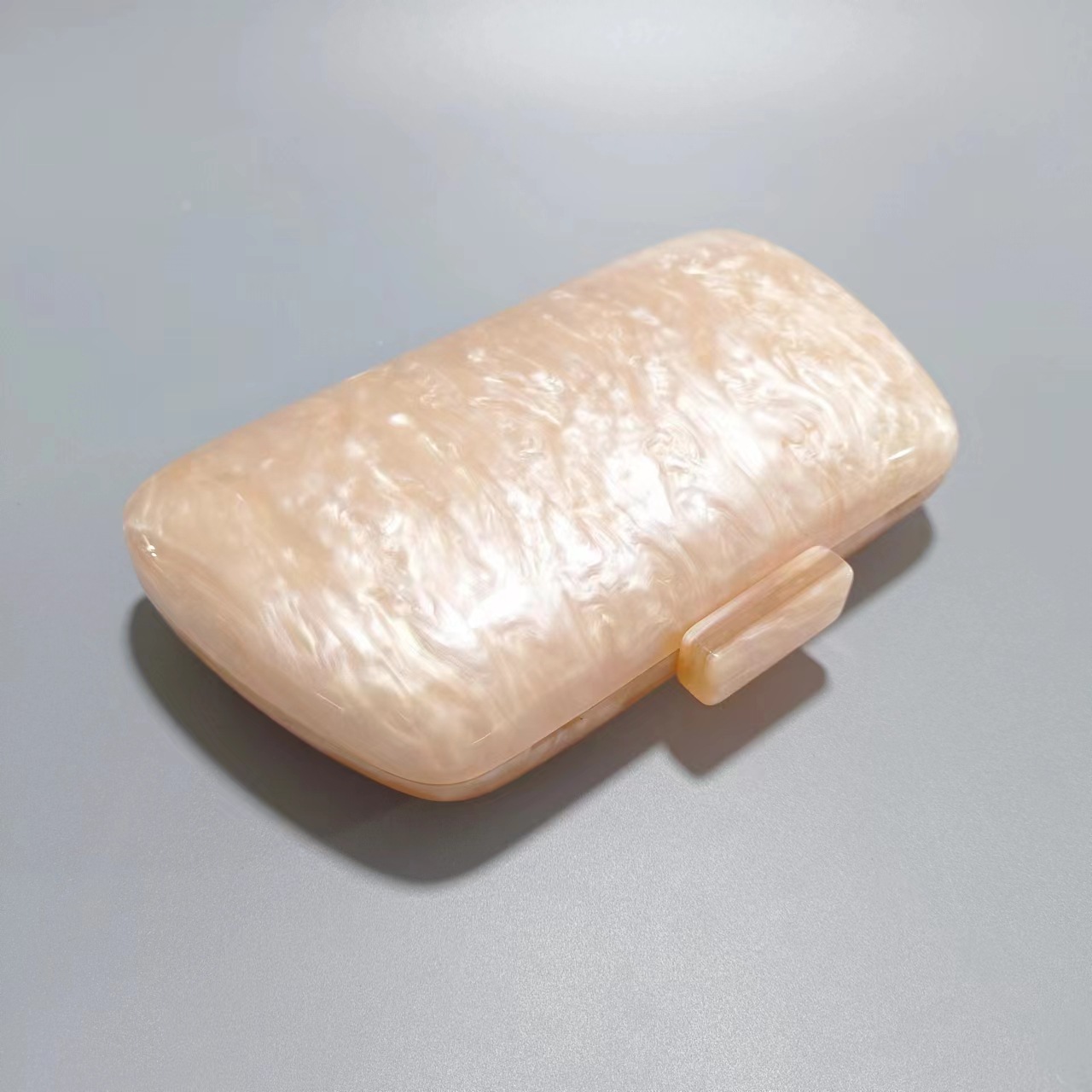 Elegante pochette da sera in acrilico – Borsa a tracolla versatile con catena staccabile per matrimoni e feste (albicocca)_voghion.com