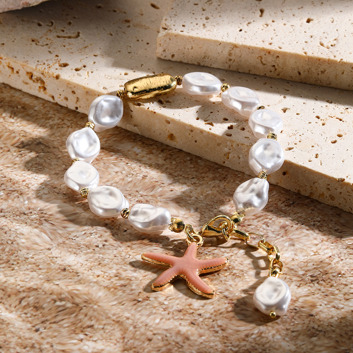 Shell Beaded Bracelet Colourful Seaside Summer Jewellery_voghion.com