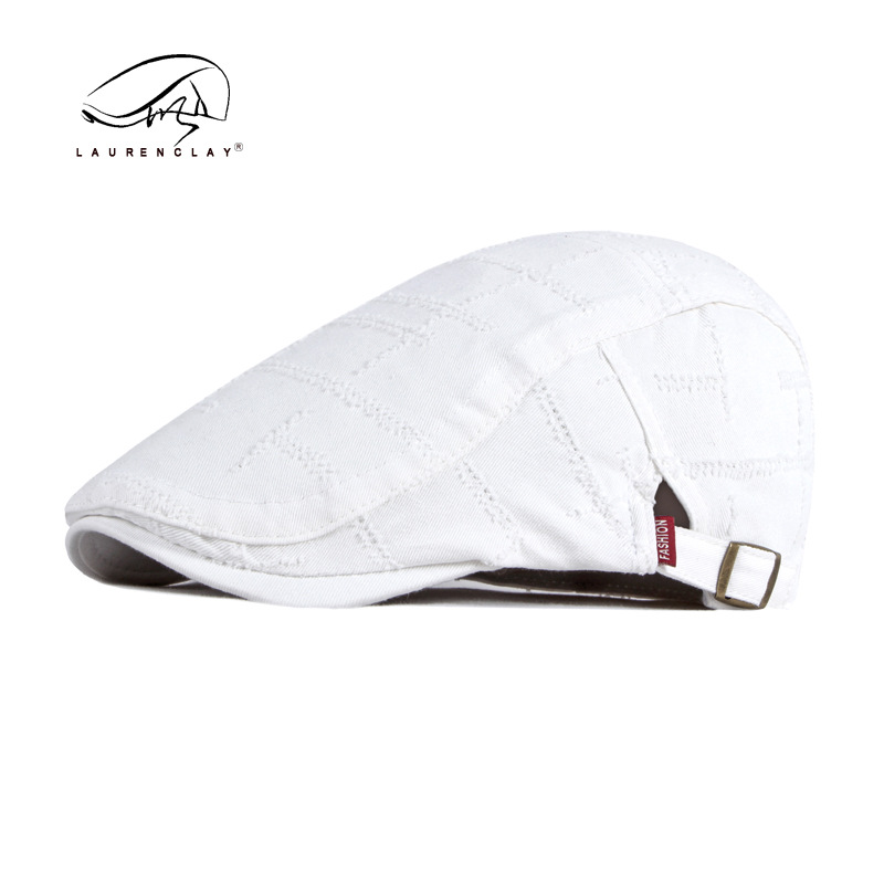 Estilo coreano de algodón personalizado ripped boina mujeres retro británico casquillo enarbolado los hombres más el tamaño delantero sombrero moda juvenil