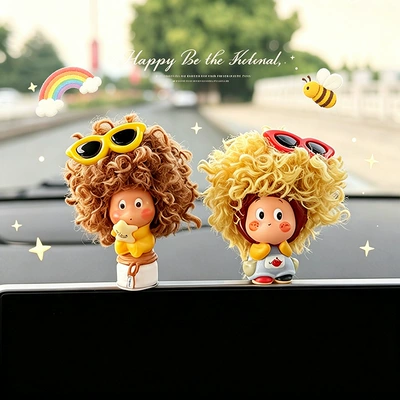 Car ornaments, 2026 New Style Afro - afro-wishing-bottle-apple-man-comes-with-stickers