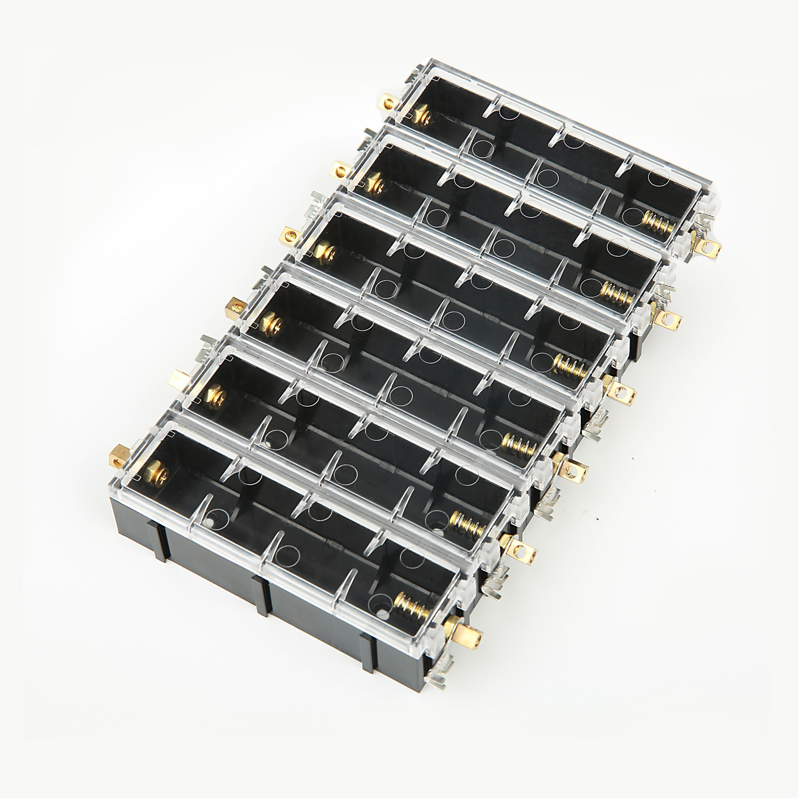 荣恒泰可拼接 21700电池槽  免焊锂电池盒座电子大电流铜柱防火