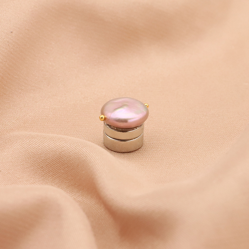Imán barroco perla anti-exposición pecho pin hebilla fuerte magnético de absorción de hierro Punch-libre no-daño ropa hebilla de la cintura para las mujeres image 4