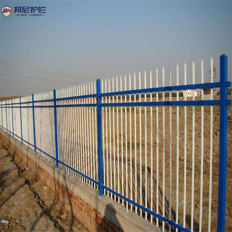 小区护栏学校围墙护栏别墅隔离栏锌钢护栏铁艺护栏