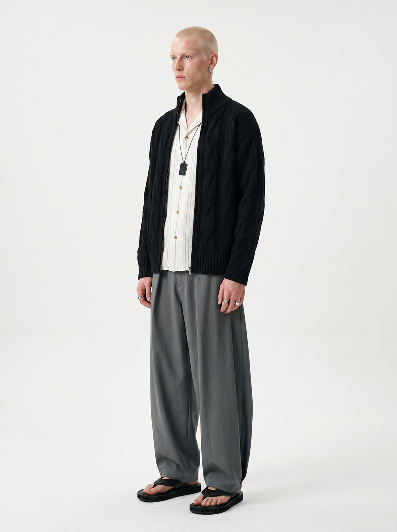 Inflation Jacquard Knit Jacket