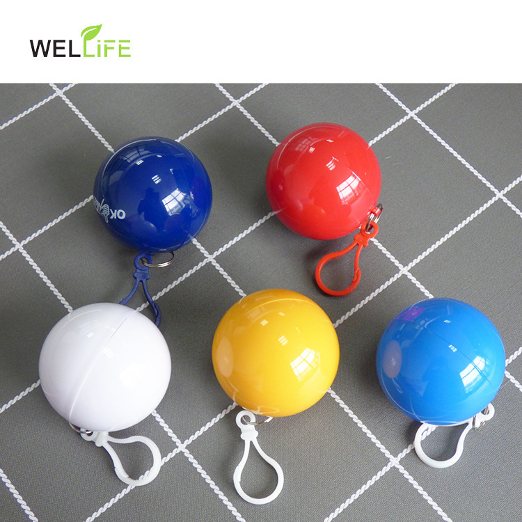 Plastic Raincoat Ball Box, Thickened Storage, Disposable Compressed Rain Poncho Ball, Color Ball, Rainproof, Heavy Rain Protection, Outdoor