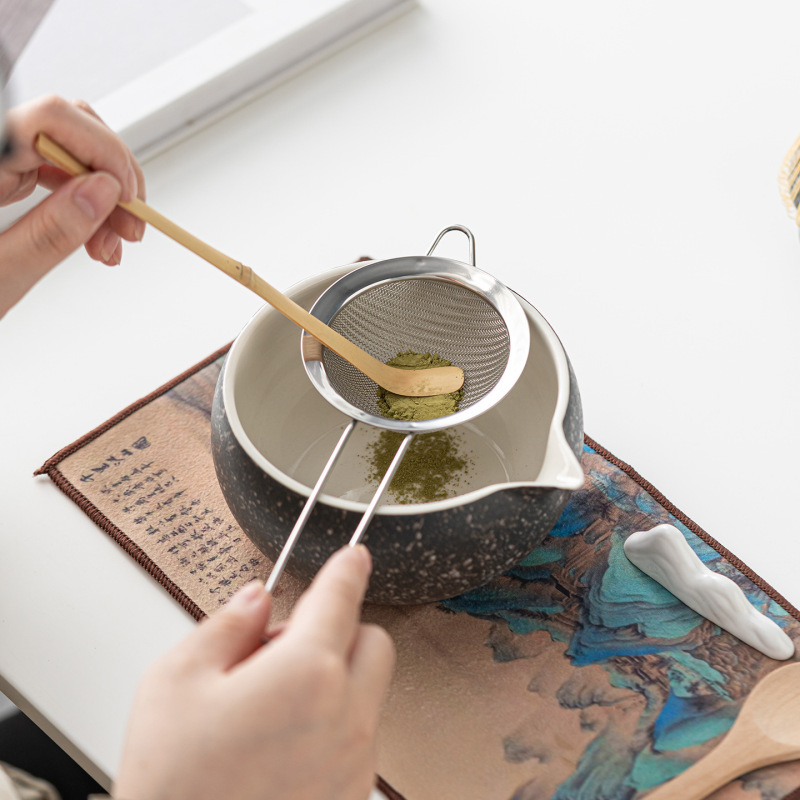 跨境专供茶筅抹茶刷百本立茶筅立组合宋代点茶抹茶打茶器工具套装|undefined