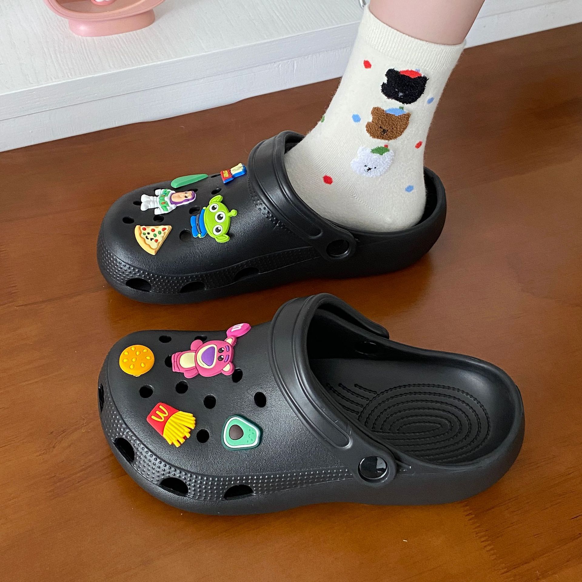 [12 홀 신발 목욕] 블랙