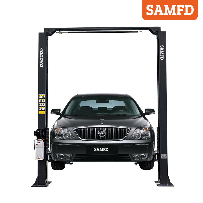 Elevador de pórtico hidráulico para automóvil SAMFD, mantenimiento de doble columna, elevador, columna eléctrica, 4 toneladas, venta directa de fábrica