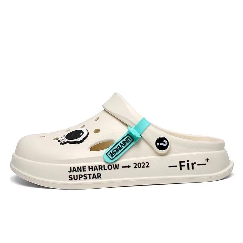 새로운 해변 신발 구멍 신발 착용 미끄럼 방지 여름 배설물 느낌 샌들과 슬리퍼 애호가 쇼핑몰 슈퍼마켓 도매 세대