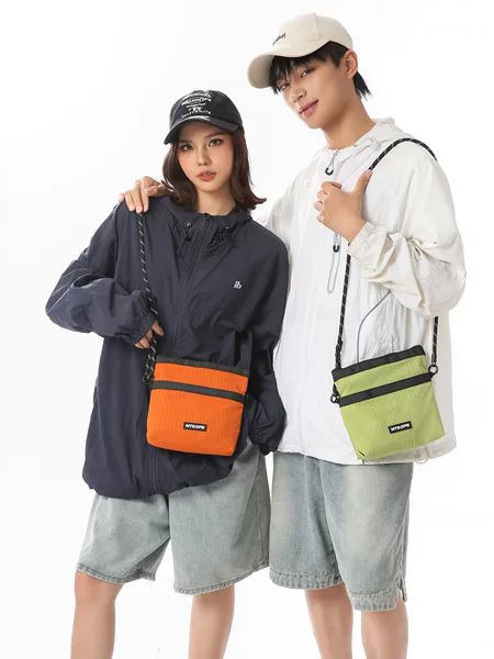 Cross-border lanyard women's bag, outdoor crossbody bag, multifunctional lightweight bag, men's lightweight phone bag, portable small bag for hiking