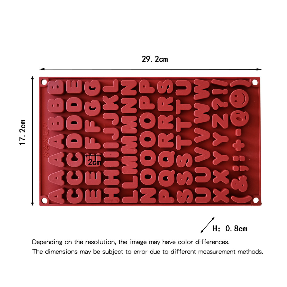 Doble letra chocolate 113 molde de silicona pastel helado pudín molde de postre jabón utensilios