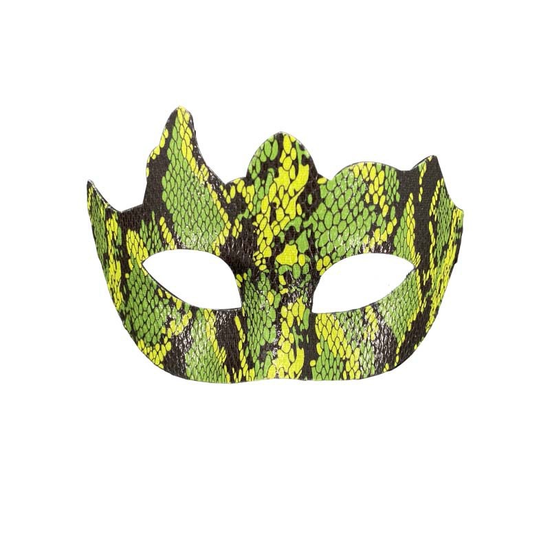 Máscaras de pareja media cara máscaras de baile piel de serpiente piel de cocodrilo máscaras de ojos fiesta de Halloween luchador jugueteo props