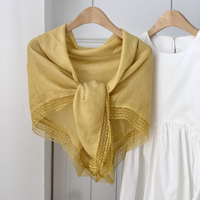 Bufandas de seda cuadrada alta sensación de moda literatura y lino de algodón retro de alta calidad bufandas multifuncionales bufandas de seda al por mayor