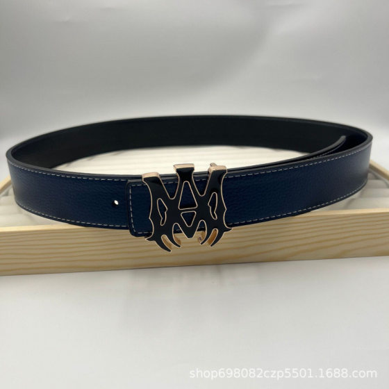 New AM Alphabet Social Boy Youth Internet Red Pants Belt Quick Hand Men's All-match Casual Student Belt Korean Fashion
