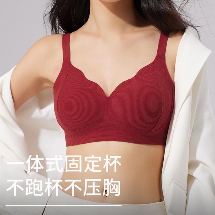 Jelly Soft Support Lift Lingerie Mujeres Reunidas Pequeño Pecho Taza sin anillo de acero anti-caída desnuda sensación de bra al por mayor