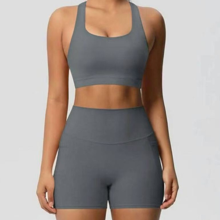 European and American New Breathable Quick-drying Sleeveless Yoga Tights Women's Running Fitness Sports Seamless Fit Yoga suit