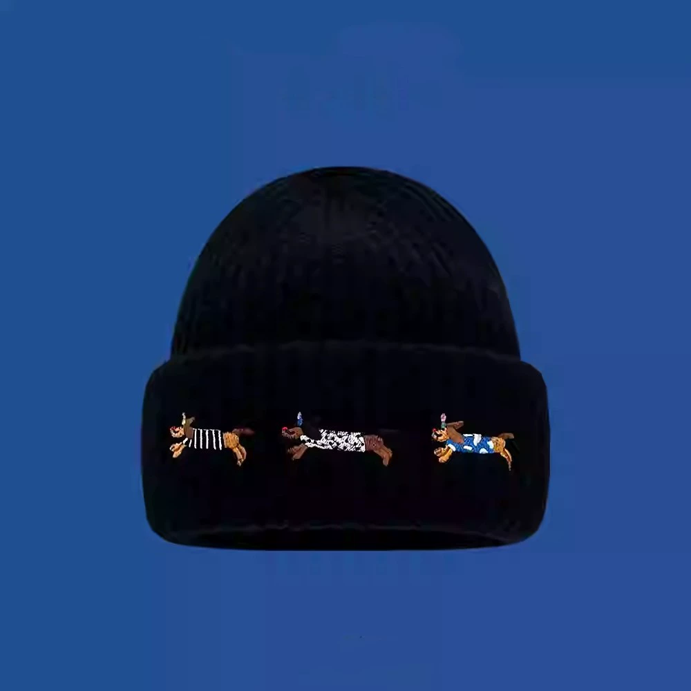 Cute hat, scarf, universal set, with embroidery