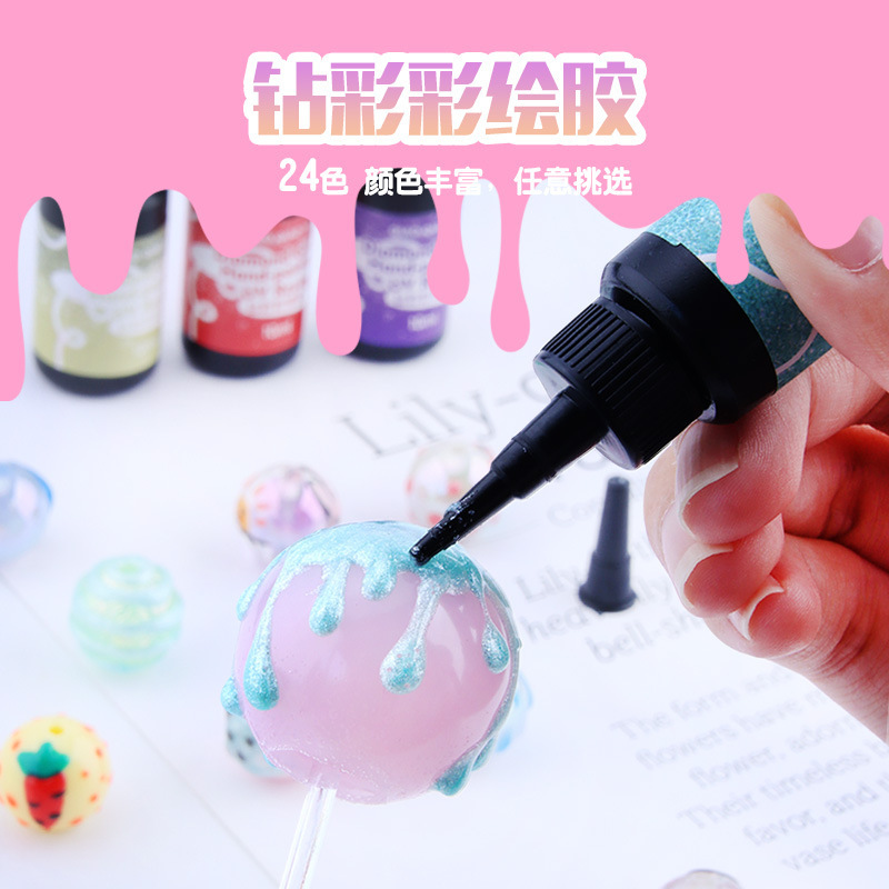 メーカー卸売 UV カラー接着剤 24 色ダイヤモンドフラッシュ UV カラー接着剤顔料 DIY 塗装ビーズ無臭カラー接着剤 UV 接着剤|undefined