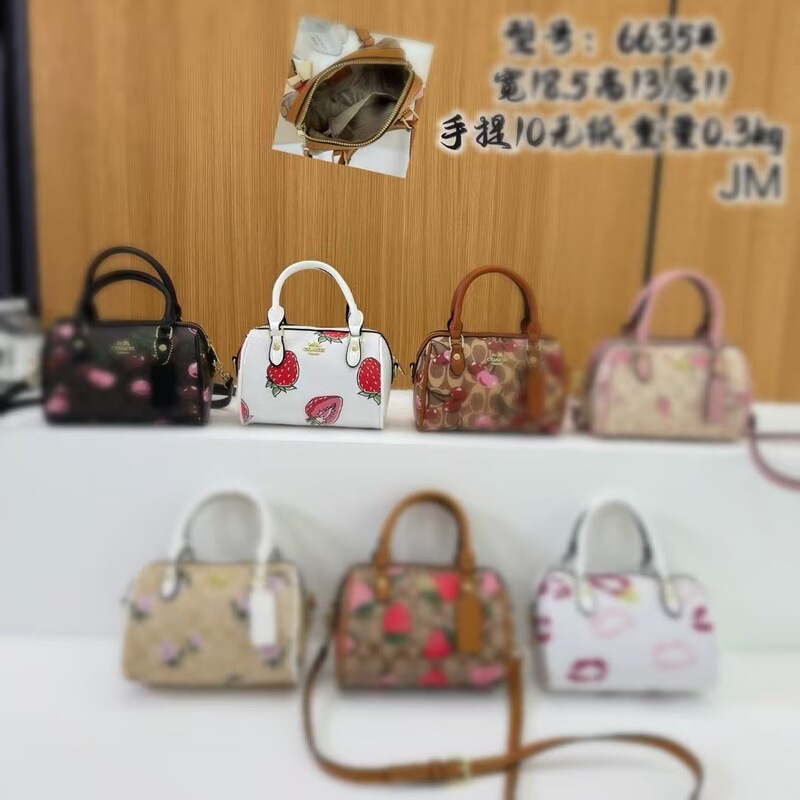 Koja high-quality Rowan classic monogram Boston mini pillow bag, a fashionable handbag, shoulder bag, and crossbody bag for women