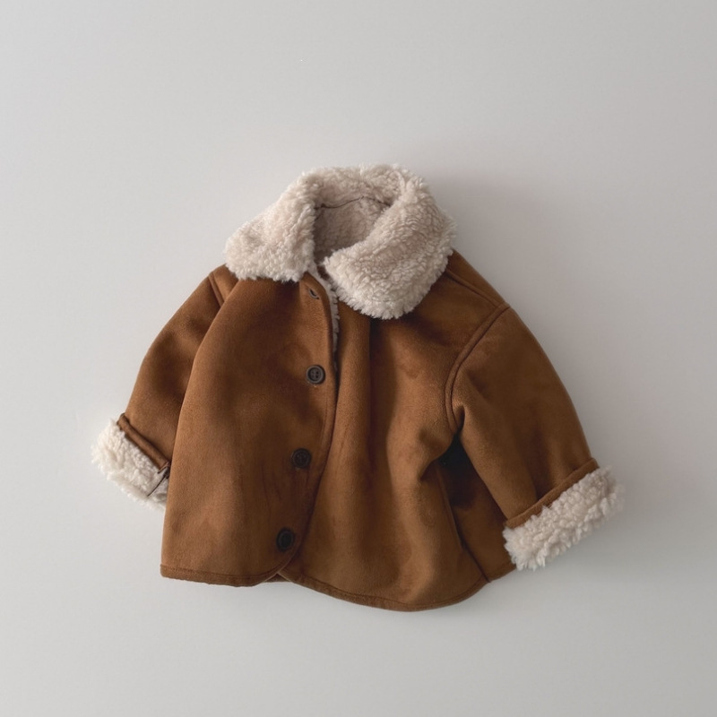 Korean-style girls' trendy fashion thickened fleece warm coat 2026 trendy jacket winter outerwear Korean-style girls' trendy fashion thickened fleece warm coat 2026 trendy jacket winter outerwear