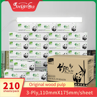 Foreign Trade 40 Packs Full Box Log Small Package Paper English Version Meal Toilet Paper Catering Napkins Wholesale