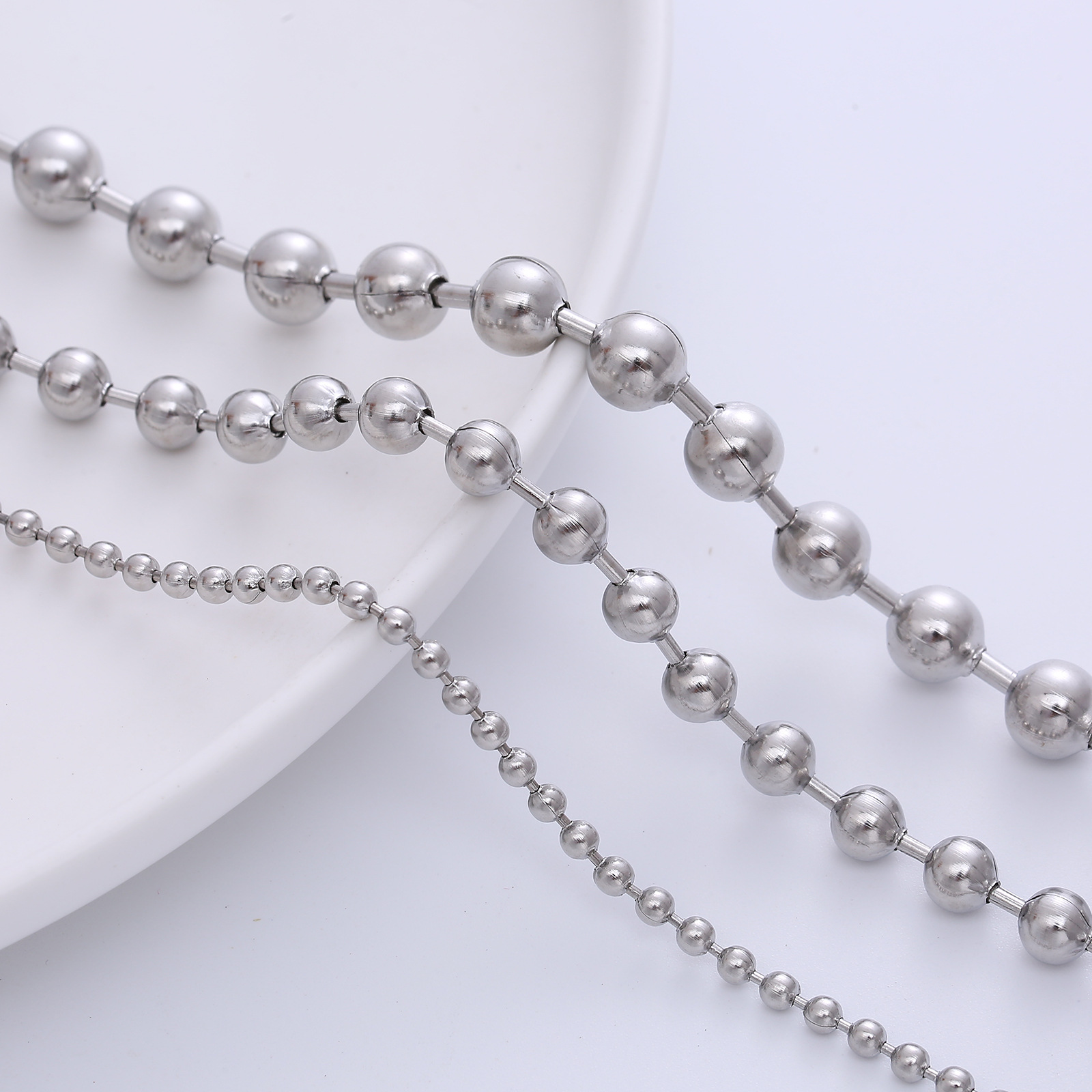 Fashion Solid Color Stainless Steel Necklace 1 Piece