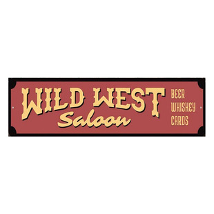 Western Cowboy Bar Decoration Tin Painting Wild West Saloon American Nostalgic Style Sign