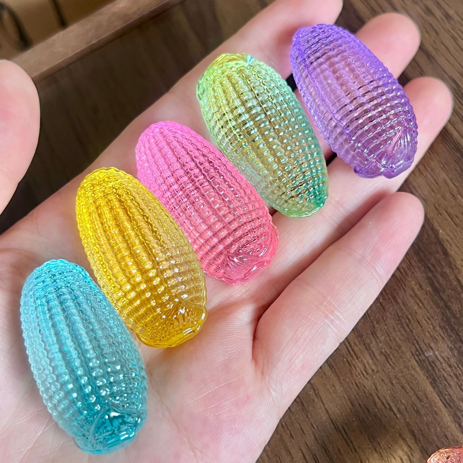 厂家批发琉璃文玩苞谷苞米手把件装饰乔迁开业送礼水晶玉米摆件