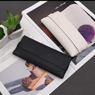 Leather Glasses Box Fashionable Handmade Folding Soft Bag Box PVC Soft Leather Portable Cassette Sunglasses Sunglasses Box