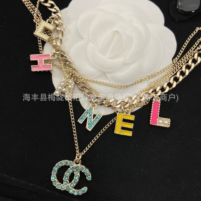 香奶奶爆款锁骨链女爱心多字母简约气质百搭显瘦ins风高级项链潮|undefined
