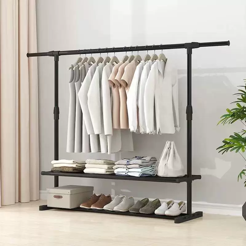Простой сушильный стеллаж для одежды напольного типа, складной, спальня, одиночная стойка, внутренний стержень для подвешивания одежды