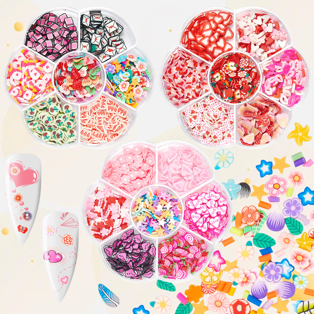 Sweet Heart Shape Flower Sequin Nail Decoration Accessories 1 Set display picture 3