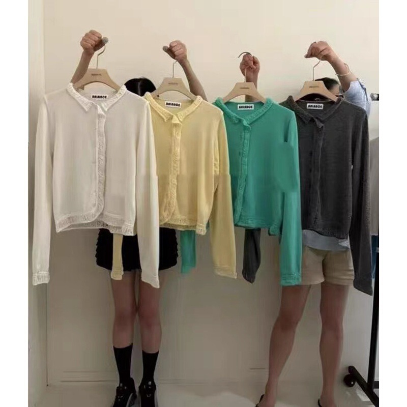 Now Balance~ Women's Korean Authentic Generation 2025 Early Autumn Sweet Literary Style Small Lapel Pure Color Knitted Cardigan Now Balance~ Women's Korean Authentic Generation 2025 Early Autumn Sweet Literary Style Small Lapel Pure Color Knitted Cardigan