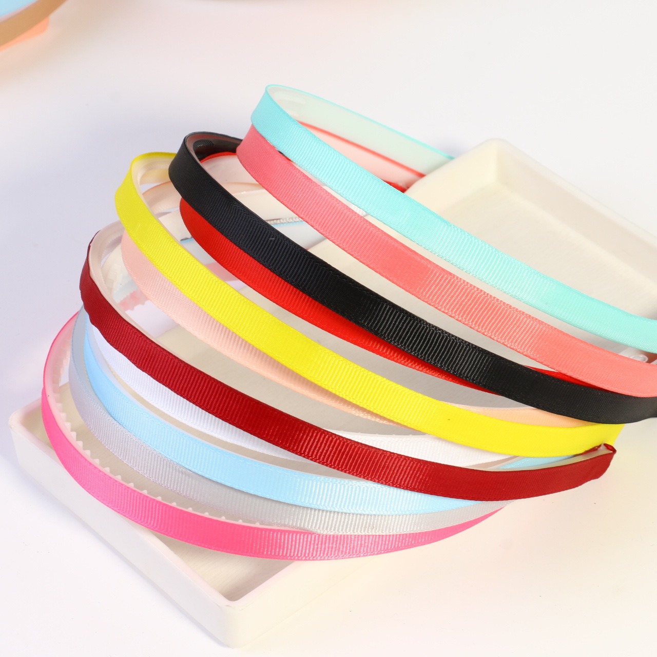 1cm base plate for handmade hair accessories, threaded headband D