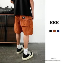 男士夏季休闲工装裤短裤休闲裤百搭日系运动宽松多口袋工装裤跨境