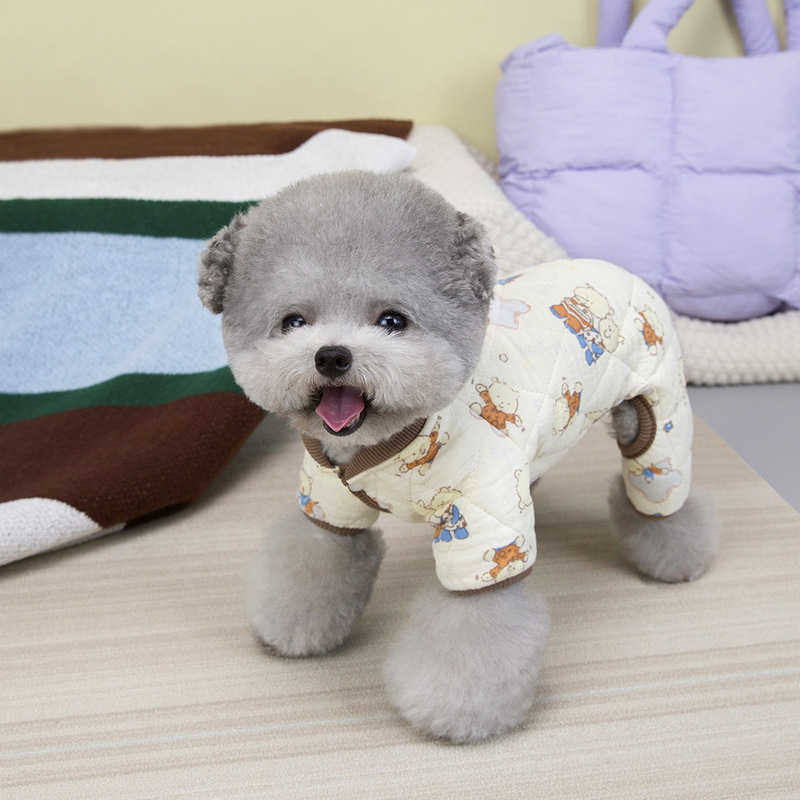 宠物服装小型犬狗衣服猫咪秋冬保暖舒适新款批发25棉纱四腿家居服|undefined