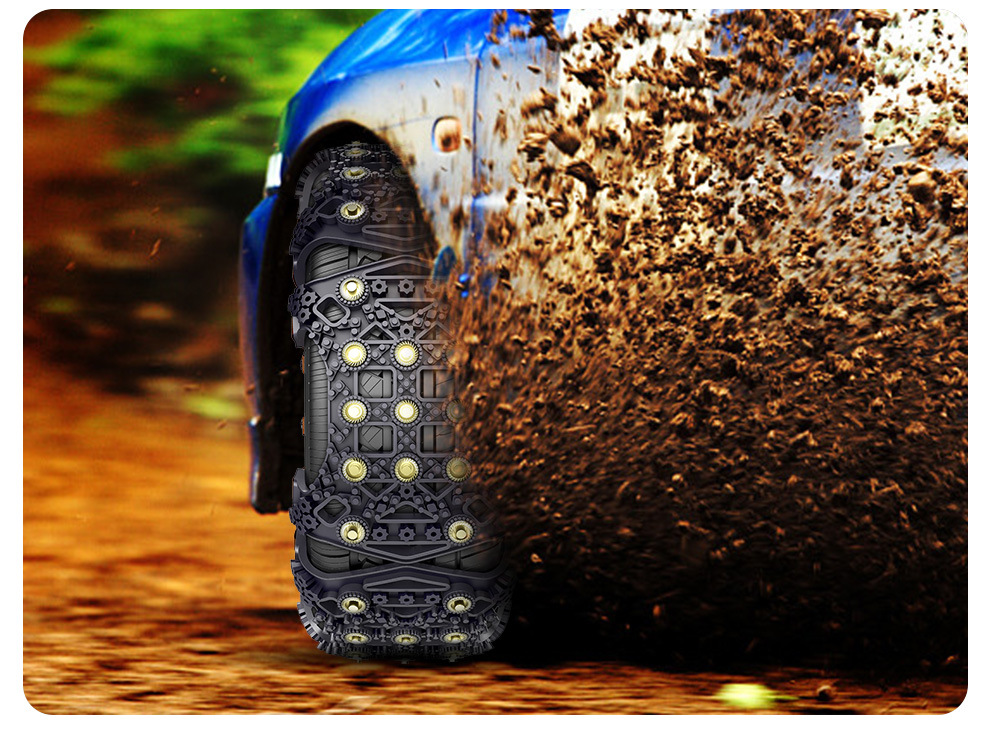 One-Piece Drop-Shipping Winter Car Tire Emergency Universal Tpu Rubber Snow Anti-Skid Chain Manufacturer Direct Sale