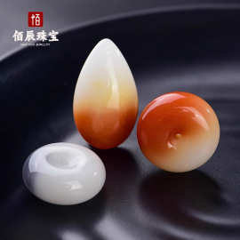 新疆金丝玉俏色平安扣无事牌吊坠挂件金丝玉渐变水滴形状挂坠饰品