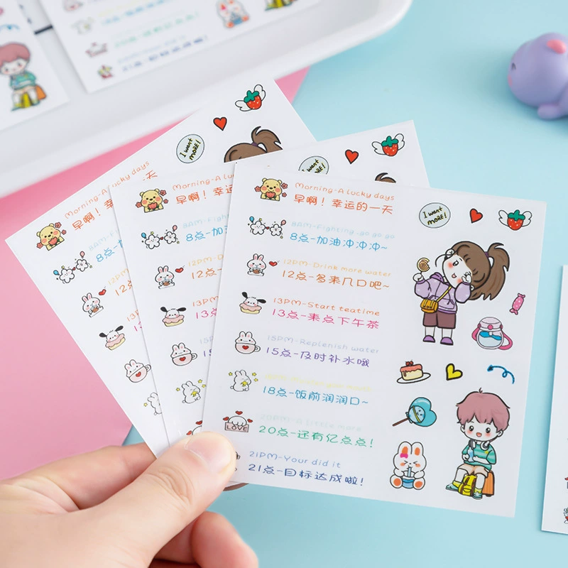 Питьевые целевые наклейки детские милые наклейки прозрачные Корейские принцессы креативные водонепроницаемые Мультяшные наклейки оптом наклейки