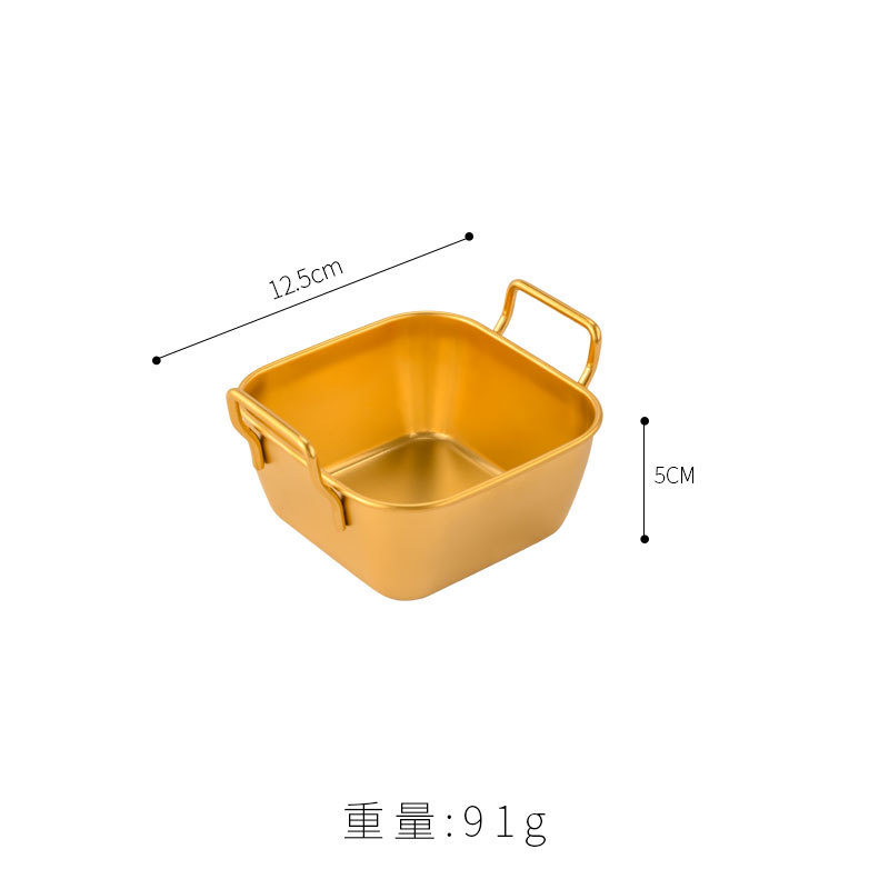 Canasta de aperitivos con orejas 10,5*10,5 cm (oro)