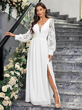 C 30863 Elegant V-Neck Backs Dress ����¶���B��ȹ �羳��
