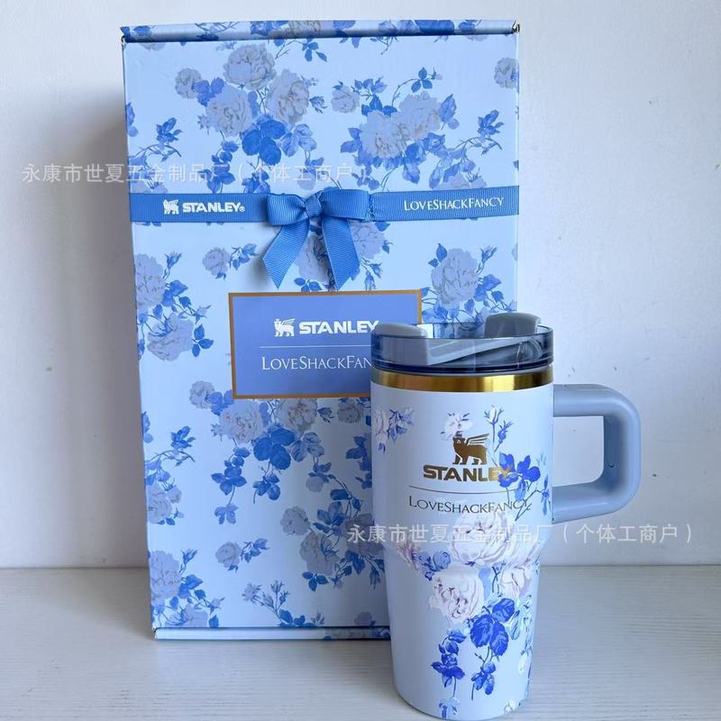 史丹利保温杯20oz繁花联名Stanley吸管杯小容量冰霸杯斯坦利水杯/|undefined