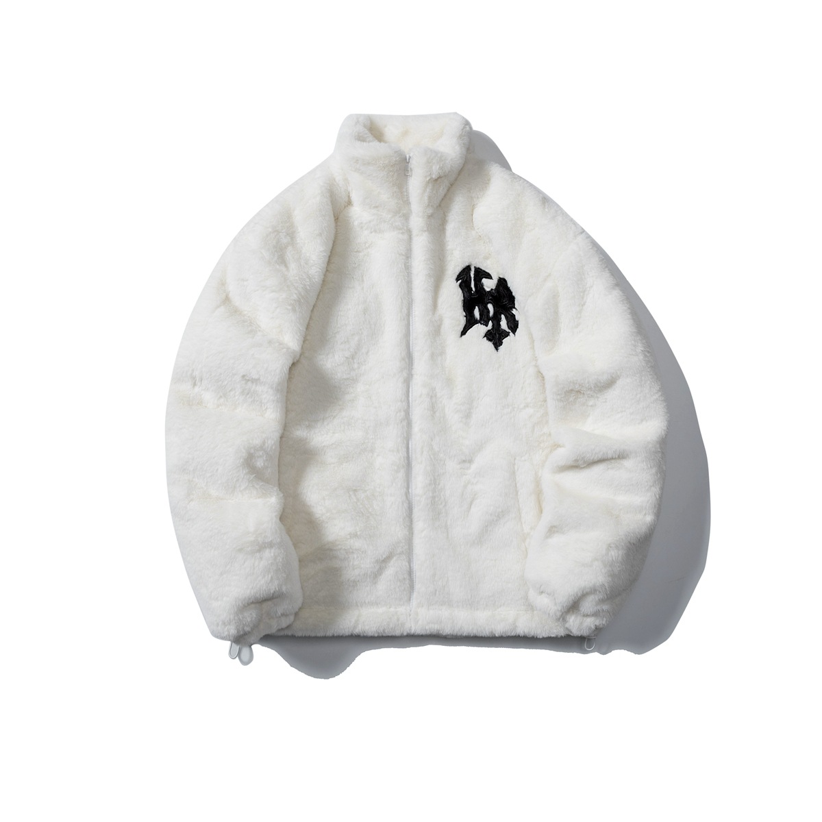 Otoño e Invierno de la moda nacional de lana de cordero de terciopelo de algodón acolchado abrigo suelto BF hombres y mujeres pareja desgaste collar abrigo engrosado abrigo de algodón acolchado color sólido todo a juego