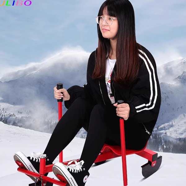 成人儿童单人滑冰车滑雪车冰雪两用车冰上雪上自行车漂移车